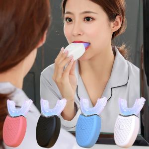 Kafalar Sonik Otomatik Elektrikli Diş Fırçası Yetişkin U Hafalı 360 Derece Diş Fırçası USB Şarj Edilebilir Diş Temizleme Beyazlatma Fırçası