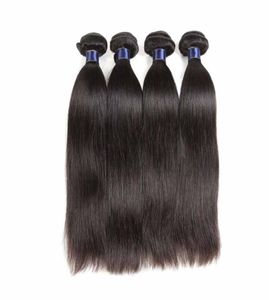 8A Brasilianische peruanische malaysische indische jungfräuliche Haare gerade natürliche schwarze 3 oder 4 Bündel Remy Human Hair Extensions Straight 50GP8120829