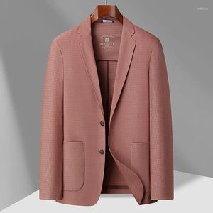 Erkek Suit 2024 Kesintisiz Üst düzey İlkbahar ve Yaz Genç Malzeme Seçme Konforlu Moda İş Yakışıklı Takım Kıyafet Ceket