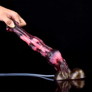 NNSX Большой узловой лошадь фаллоимитатор с всасывающей чашкой мягкой силиконовой женской мастурбации анальные вилки секс -игрушки для женщин для взрослых