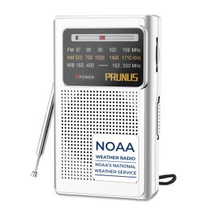 Radio Prunus J161 Portable AM/FM Radio WB Small Radio Receiver Portable Pocket Radios Noaa Walkman Mp3 Player для 2 батарей AA