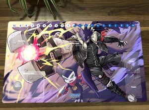 Pedler Anime Digimon Playmat Beelzemon DTCG CCG Mat Ticaret Kartı Oyunu Mat Mouse Pad Antislip Masa TCG Oyun Mat Kart Bölgeleri