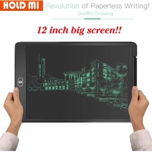 Tabletler 12 inç çizim tahtası LCD ekran yazma Tablet Dijital Grafik Çizim Tablet El Yazısı Ped Kalemi Çocuklar için Renk Yazma Tahtası