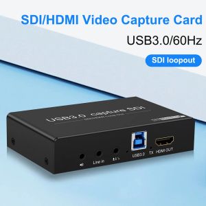 Lens SDI HDMI TO USB3.0 Карта захвата видео -аудио 1080P60 Гц с SDI Loopout USB3.0 Регистратор для SDI Camera Medical PC Live Streaming