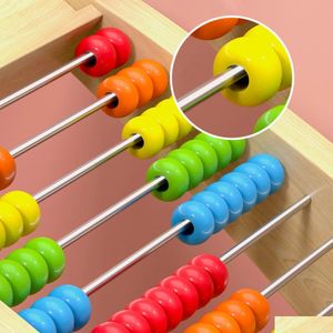 Diğer kapı donanımı ekle Abacus ten kare set matematik sayaçları çocuklar için pürüzsüz kenarlar eğitim sayma çerçeveleri oyuncak p dhlum