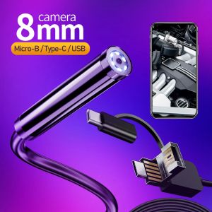 Камеры 3 в 1 USB Endoscope Водонепроницаемый эндоскоп промышленного эндоскопа HD камера 3 в 1 Typec USB -видео, совместимый с Android Phone Tablet