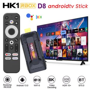 HK1 Rbox D8 Android 13 TV Box RK3528 32GB 16GB 2,4G 5G WIFI6 BT 5.0 Global Media Player Set Top Presiver 8K Mini TV Stick