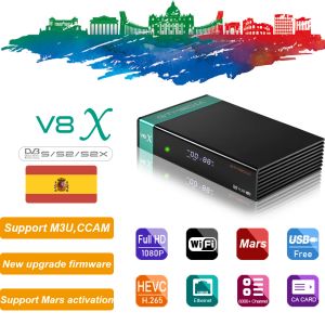 Alıcılar GTMedia V8X Uydu Alıcı DVBS/S2/S2X ACM/Multistream Builin 2.4G WiFi Destek M3U CAM CA CAD Kart Yuvası V8X için Mars