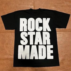 Erkekler tişörtleri goth moda punk grunge hip hop rap vintage mektup baskı kısa kollu tişört gündelik büyük boy y2k pamuk sokak kıyafeti