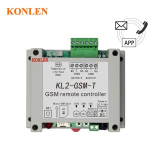 Контроль Konlen GSM 2 -Way Relay Controller SMS -датчик датчик температуры дистанционного управления Смарт -домов автоматизация автоматизации SIM -коммутатор