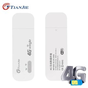 Yönlendiriciler Tianjie 150Mbps 4G WiFi Yönlendirici SIM KART GSM UMTS LTE Kablosuz Modem Araba Geniş Bant Yüksek Hızlı İnternet Donle USB Ağ Adaptör