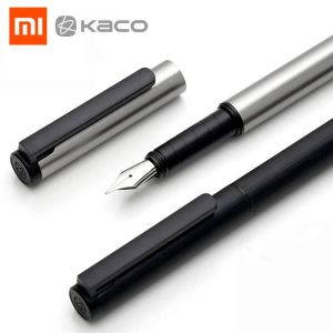 Ручки Xiaomi Kaco Black Fountain Pen с коробкой для хранения чернила корпус 0,5 мм F Nib Metal Ren для записи подписывания пера