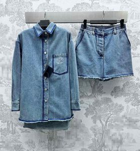 24 Женская джинсовая рубашка для женского края, куртка, шорты, однозначная куртка, все твило хлопковое джинсовое материал 422