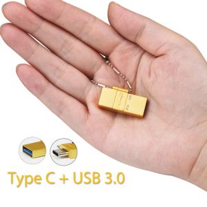 Driving Stmagic OTG USB Flash Drive 32GB 64GB 128GB Metal USB3.0 Tip C Tip Pendrive, Akıllı Telefon İçin Mini Bellek Çubuğu U Disk