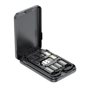 MagSafe Kablosuz Şarj Cihazı için Şarj Cihazları Budi 14 In1 Saklama Kutusu Tip C Veri Kablosu Mikro USB Adaptörü TF Kart Bellek İPhone için Okuyucu