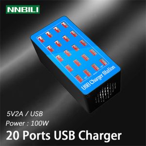 Hubs 100W 10/20 Ports Android iPhone Adaptör Hub Şarj İstasyonu Soketi Tablet Telefon Şarj Cihazı Xiaomi Huawei IP