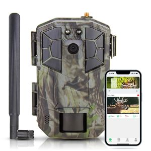 Камеры 4G Cellular Trail Game Camera 26MP 1080p с SIM -картой отправляет изображения на мобильный телефон, 2,0 