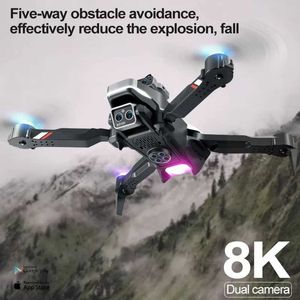 Электрический/RC самолеты Новый M2 Mini Drone 4K Drone Professional 8K Dual HD -камера 540 Уклонение от препятствий Оптический поток Dron RC Quadcopter Gifts Toys T240422