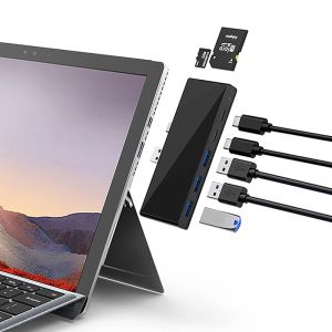 Hubs USB C Hub для Surface Pro 7 Dock Card Reader 4K HDMI RJ45 Gigabit Ethernet PD USBC Adapter SD/TF Micro SD для Microsoft Pro7