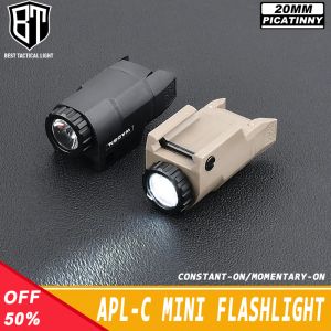 Scopes APLC Mini Taktik El Feneri Gloc Tabanca G17 G18 G19 Av İzci Işık Aksesuar Naylon Malzeme 20mm Picatinny Rail