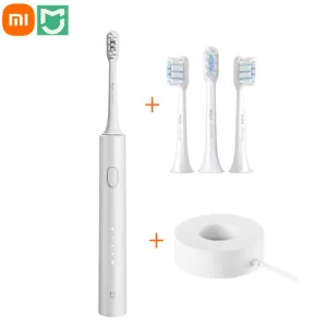 Heads Новейшая оригинальная Xiaomi Mijia Sonic Electric Electric Toothbrush T302 4 Brush Head Ipx8 360 ° Беспроводная зарядка 4 режима глубоко чистящие зубы