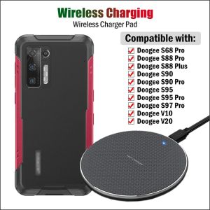 Chargers 10W Qi Fast беспроводная зарядка для Doogee S98 S99 S100 S95 S97 S89 Pro S96 GT S88 Pro Plus V10 V20 V30 Беспроводной телефонной заряд