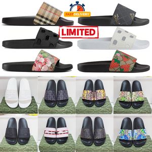 Tasarımcı Sandalet Beyaz Platform Sandalet Delikli G Slip-On Terlik Yüksek Topuk Slaytlar Siyah Kauçuk Sandles Mules Konfor Alt Sandalyas Mens Loafers