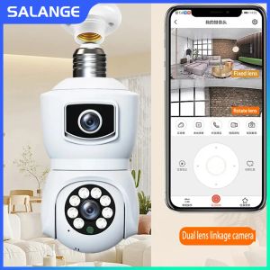 Камера 4MP Wi -Fi Dual Lins E27 лампочка -камера видео наблюдение на дому, монитор Baby Monitor IP Полноцветный ночной вид