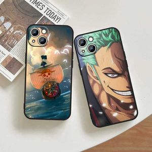 Бамперы сотового телефона Япония аниме O-One Piece Chace для iPhone 15 Ultra 14 13 12 11 XS XR X 8 7 Pro Max Plus Mini Black Cover Y240423