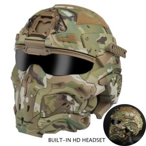 Тактическое тактический шлем Airsoft Healment Hearnet Antifog Fans Assault Helme Съемный маска для маски.