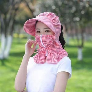 Berets Outdoor Syor Mask One Rattice Lettice Lummer Heathable Face Design Dust Mountain Riding Sunshade Zipper neck u e9o6