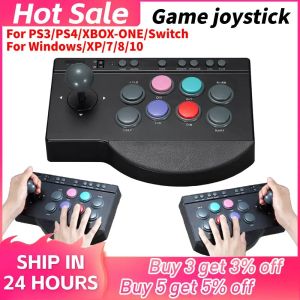 Joysticks Retro Oyun Konsolu PS3/Xbox One/Switch/Android TV arcade dövüş oyunu dövüş çubuğu pxn 0082 USB Street Fighter