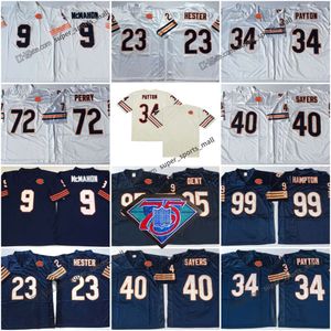 Перезагрузка футбола 34 Walter Payton Jerseys 41 Брайан Пикколо 72 Уильям Перри 51 Дик Буткус 54 Брайан Урлахер 99 Дэн Хэмптон 95 Ричард Дент с пятнами