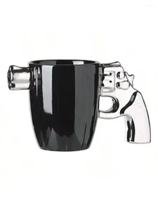 Kupalar tabanca tabancası şekilli seramik patlamaya dayanıklı stil kupa kişilik kahve fincanı büyük kapasiteli su