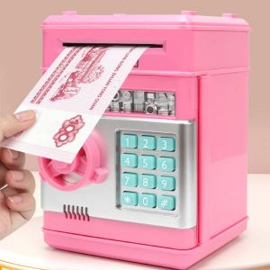 DOKLAR Elektronik Piggy Bank Güvenli Çocuk Para Kutusu Dijital Para Para Nakit Mini ATM Makinesi Çocuk Noel Hediyeleri Ev Depolama Coll