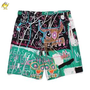 High Street Graffiti Shorts Männer Frau Vintage Casual Beach Top -Quality -Reithose