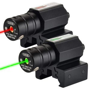 Aksesuarlar Taktik Kırmızı Yeşil Dot Lazer Görüş Kapsamı 11mm 20mm Ayarlanabilir Picatinny Montaj Tüfek Tabanca Pilleri ile Airsoft Lazer