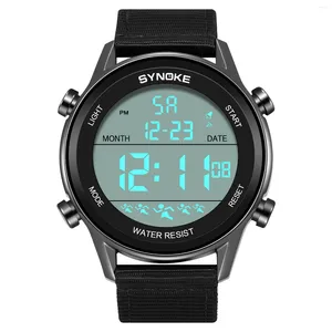 Relógios de pulso Synoke masculino multifuncional Multifuncional Japão Movimento Digital Crono Sport Men Watch Relógio Reloj Hombre