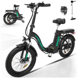 Bisikletler Hitway Bk6m Yetişkinler için Elektrikli Bisiklet 20 Yağ Türü E Bisiklet 750W 20mph Çıkarılabilir Katlanır Elektrikli Bisiklet 48V/14AH 55-120KM 7 Hız Y240423
