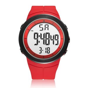 Saatler Ohsen Digital Mens Sport Watches 50m Su Geçirmez LCD Şok Elektronik Askeri Erkek Kolluluğu Alarm Alarm Durak Çürek Relogio Maskulino