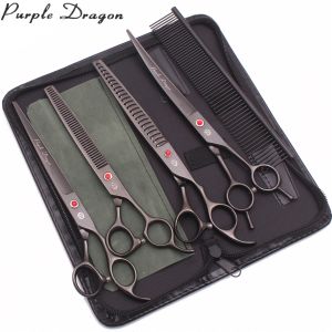 Ножницы для ножниц для собак 8 -дюймовый фиолетовый дракон Япония 440c ПЭТ -мед.