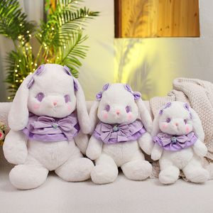 In stile principessa grazioso orso di coniglio peluche vestito giocattolo con nodo a prua, regalo per una ragazza di coniglio da coniglio, scatto di foto