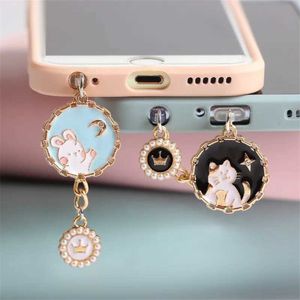 Сотовой телефон Анти-жаль гаджетов Crown Rabbit Dust Purful Charm Kawaii Kawaii Kearphone Jack Anti Dust Cap Симпатичный зарядный порт для iPhone Тип C Защита от пыли Y240423