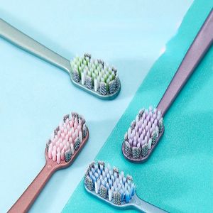 Зубная щетка мягкая волоса пластиковая ручка перорального ухода за зубной щеткой Ультра-жареные переносные экологически чистые волокно нано