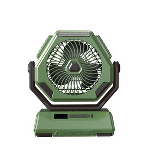 Kamp Fan Açık havada ev usb şarj edilebilir fanlar tavan salınımlı fan taşınabilir klima kablosuz elektrik masası fanları aydınlatma ile akıllı soğutma