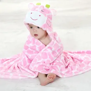 Coperte Baby Cartoon Animal Cosplay Punstri di PO che ricevono la Flanna coperta Design per giraffa rosa Norma Benna per bambini Sleeping Robe