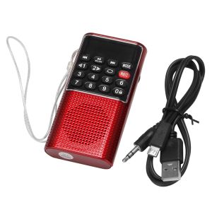 Oyuncular Risel328 Mini Taşınabilir Cep FM Otomatik Tarama Radyo Müzik Ses Mp3 çalar Ses kaydedici ile açık küçük hoparlör