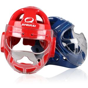 Полный лицевой защитник каратэ Шлем тхэквондо головной убор MMA Kick Boxing Head Head Protessional Training Helmets 240416