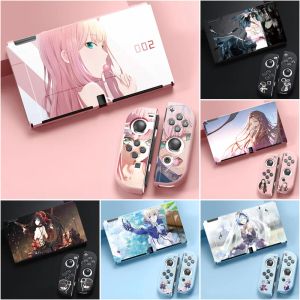 Kılıflar Japon oyun anime çizgi film sevimli kawaii seksi kız yumuşak koruyucu kapak çantası TPU Nintendo Switch veya OLED için yumuşak kabuk