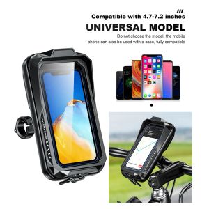 Ekipman Su Geçirmez Motosiklet Bisiklet Cep Telefon Tutucu Destek Universal Bisiklet GPS 360 ° döner ayarlanabilir motosiklet cep telefonu tutucu